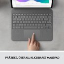 Logitech Combo Touch - Tastatur und Foliohülle - mit Trackpad - hintergrundbeleuchtet - Apple Smart connector - QWERTZ - Schweiz - Oxford Gray - für Apple 12.9-inch iPad Pro (5. Generation)