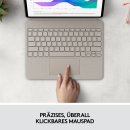 Logitech Combo Touch - Tastatur und Foliohülle - mit Trackpad - hintergrundbeleuchtet - Apple Smart connector - QWERTZ - Schweiz - Sand - für Apple 12.9-inch iPad Pro (5. Generation)