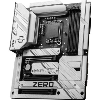 MSI Z790 PROJECT ZERO - Motherboard - ATX - LGA1700-Sockel - Z790 Chipsatz - USB 3.2 Gen 1, USB 3.2 Gen 2, USB-C 3.2 Gen2, USB-C 3.2 Gen 2x2 - 2.5 Gigabit LAN, Wi-Fi 7, Bluetooth - Onboard-Grafik (CPU erforderlich)