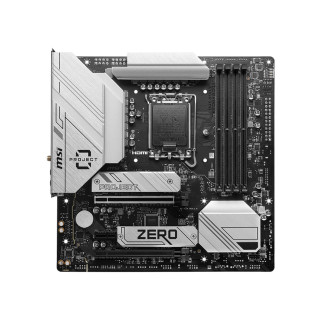 MSI B760M PROJECT ZERO - Motherboard - micro ATX - LGA1700-Sockel - B760 Chipsatz - USB 3.2 Gen 1, USB 3.2 Gen 2, USB-C 3.2 Gen2, USB-C 3.2 Gen 2x2 - 2.5 Gigabit LAN, Wi-Fi, Bluetooth - Onboard-Grafik (CPU erforderlich)