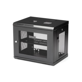 StarTech.com RK9WALM Serverschrank (9HE, zur Wandmontage, mit Scharnier, 38cm tief, Netzwerkschrank)