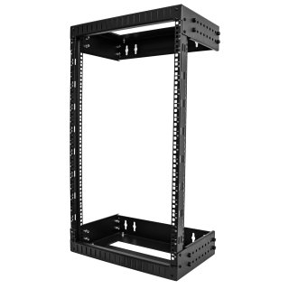 StarTech 18HE Netzwerkschrank 19 Zoll für Wandmontage - Einstellbare Tiefe 30 - 50 cm - 2 Pfosten Open Frame Serverschrank/Wandrack/Server rack - Käfigmuttern & Schrauben (RACK-18U-20-WALL-OA)