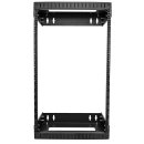 StarTech 18HE Netzwerkschrank 19 Zoll für Wandmontage - Einstellbare Tiefe 30 - 50 cm - 2 Pfosten Open Frame Serverschrank/Wandrack/Server rack - Käfigmuttern & Schrauben (RACK-18U-20-WALL-OA)