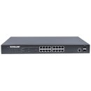 Intellinet 16-Port Gigabit Ethernet PoE+ Web-Managed Switch with 2 SFP Ports, IEEE 802.3at/af Power over Ethernet (PoE+/PoE)