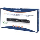 Intellinet 16-Port Gigabit Ethernet PoE+ Web-Managed Switch with 2 SFP Ports, IEEE 802.3at/af Power over Ethernet (PoE+/PoE)