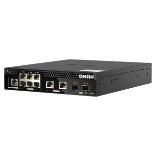 QNAP Switch - halbe Breite - managed - 10 x 2.5GBase-T + 2 x 10 Gigabit SFP+ + 6 x 2.5GBase-T + 2 x 10 Gigabit Ethernet - PoE++ (310 W)