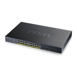 ZYXEL XGS1935-28HP 28 Port Smart Managed PoE Switch 24x Gigabit PoE and 4x10G SFP+ hybrid mode standalone or NebulaFlex Cloud 375W