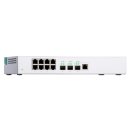 QNAP QSW-308-1C - Switch - unmanaged - 2 x 10 Gigabit SFP+ + 1 x C 10 G-Bit SFP+ + 8 x 10/100/1000