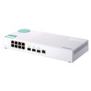 QNAP QSW-308-1C - Switch - unmanaged - 2 x 10 Gigabit SFP+ + 1 x C 10 G-Bit SFP+ + 8 x 10/100/1000