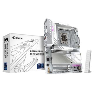 B860 AORUS ELITE WIFI7 ICE, Mainboard weiß