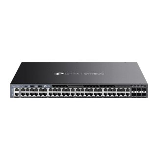 TP-LINK Omada SG6654XHP, Managed, L3, Gigabit Ethernet (10/100/1000), Power over Ethernet (PoE), Rack-Einbau, 1U