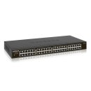 48-Port Gigabit Ethernet unmanaged Switch, lüfterlos, Metallgehäuse mit Wand- und Rackbefestigungskit