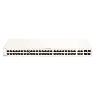 Nuclias Cloud Managed 52-Port Layer2 Gigabit Switch, 48x 10/100/1000Mbit/s TP (RJ-45) Port, 4x TP Combo Port/SFP Slot für opt. 100/1000Mbit/s Fiber Transceiver, 802.3x Flow Control, 802.3ad, bis zu 26 Ports in bis zu 8 Gruppen, Jumbo Frames bis 9216B