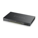 Zyxel GS2220-28HP - Switch - managed - 24 x 10/100/1000 (PoE+) + 4 x Kombi-Gigabit-SFP - an Rack montierbar - PoE+ (375 W)