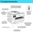 HP Officejet Pro 9730e Wide Format All-in-One - Multifunktionsdrucker - Farbe - Tintenstrahl - A3/Ledger (297 x 432 mm) (Original) - A3 (Medien) - bis zu 18 Seiten/Min. (Kopieren) - bis zu 22 Seiten/Min. (Drucken) - 250 Blatt - USB 2.0, LAN, Wi-Fi(ac