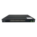 LevelOne 28-Port L2+ Managed PoE Industrial Switch, 4 x...