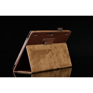 Tasche für Lenovo Tab 2 A10-70F 10.1 Zoll Schutz Hülle Flip Tablet Cover Case A10-70L (Braun)