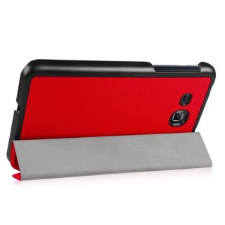 Hülle für Samsung Galaxy Tab A SM-T280 7.0 Zoll Schutzhülle Etui Tablet Tasche Smart Cover T285 (Rot)