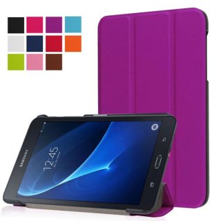 Schutzhülle für Samsung Galaxy Tab A SM-T280 7.0 Zoll Smart Slim Case Book Cover Stand Flip T285 (Lila)