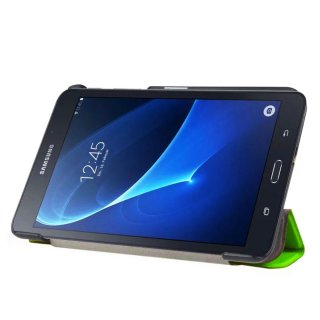 Tasche für Samsung Galaxy Tab A SM-T280 7.0 Zoll Schutz Hülle Flip Tablet Cover Case T285 (Grün)