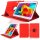 Schutzhülle für Samsung GALAXY Tab 4 10.1 Zoll SM-T530 T531 T533 T535 Smart Slim Case Book Cover Stand Flip Folie (Rot)