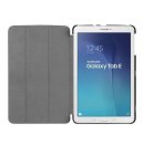 Hülle für Samsung Galaxy Tab E SM-T560 T561 9.6 Zoll Schutzhülle Etui Tablet Tasche Smart Cover Book Cover Folio Skin (Schwarz)