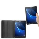 Schutzhülle für Samsung Galaxy Tab A SM-T580 SM-T585 10.1 Zoll Smart Slim Case Book Cover Stand Flip (Schwarz)