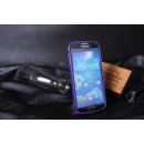 Bumper für Samsung Galaxy S4 i9500 i9505 Case Hülle Tasche Aluminium Metal Cover (Lila)