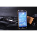 Alu Bumper für Samsung Galaxy S4 i9500 i9505 Case Hülle Tasche Aluminium Metal Cover (Gold)