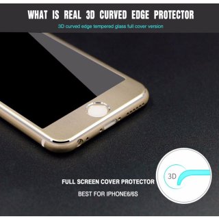 Schutzglas Folie für Apple Iphone 7 Plus 5.5 Display Schutz 9H Schutzglas Smartphone (Farbe: gold)