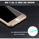 Schutzglas Echtglasglas 9H für Apple Iphone 7 Plus 5.5 Zoll Screen Protector Display Guard (Farbe: gold)
