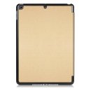 Smart Cover Hülle für Apple iPad 2017 2018 9,7 Schutzhülle Flip Case aufstellbare Tasche Bookstyle Design + GRATIS Stylus Touch Pen (Farbe: gold)