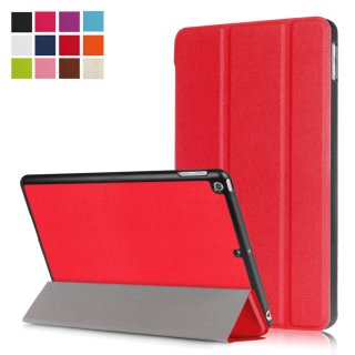 Smart Cover Hülle für Apple iPad 2017 2018 9,7 Schutzhülle Flip Case aufstellbare Tasche Bookstyle Design + GRATIS Stylus Touch Pen (Rot)