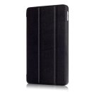 Smart Cover Hülle für Apple iPad 2017 2018 9,7 Schutzhülle Flip Case aufstellbare Tasche Bookstyle Design + GRATIS Stylus Touch Pen (Schwarz)