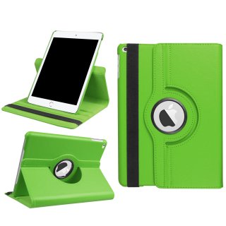 Schutzhülle für Apple iPad 2017 9.7 Zoll drehbares austellbares Cover Bookstyle Case Hülle (Grün)