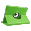 Schutzhülle für Apple iPad 2017 9.7 Zoll drehbares aufstellbares Cover Bookstyle Case Hülle (Grün)