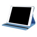 Schutzhülle für Apple iPad 2017 9.7 Zoll drehbares austellbares Cover Bookstyle Case Hülle (Hellblau)