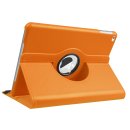 Schutzhülle für Apple iPad 2017 9.7 Zoll drehbares austellbares Cover Bookstyle Case Hülle (Orange)