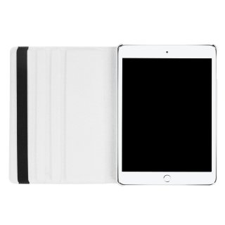 Schutzhülle für Apple iPad 2017 9.7 Zoll drehbares austellbares Cover Bookstyle Case Hülle (Weiß)
