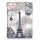 Smart Cover Hülle für Apple iPad 2017 2018 9,7 Schutzhülle Flip Case aufstellbare Tasche Bookstyle Design + GRATIS Stylus Touch Pen (Eiffelturm)