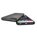 Schutzhülle für Apple iPhone 6 Plus 5.5 Zoll aufstellbares Hardcase mit Kartenfach Schutzcover (Grau)