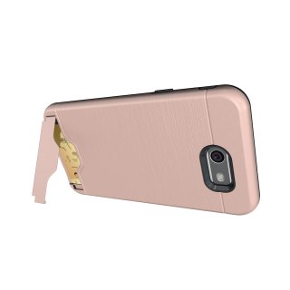 Schutzhülle für Samsung Galaxy J7 2017 5.5 Zoll SM-J710FN Schutzcover aufstellbares Hardcase mit Kartenfach (USA VERSION)