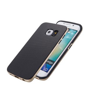 Case für Samsung Galaxy S6 Edge 5.1 Zoll SM-G925F Schutzcover aufstellbares Mobiltelefon Hardcase (Grün)