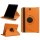 Schutzhülle für Samsung Tab S3 9.7 Zoll Cover T820 / T825 Hardcase aufstellbar und um 360 Grad drehbares Case Tasche Hülle (Orange) + GRATIS Stylus Touch Pen