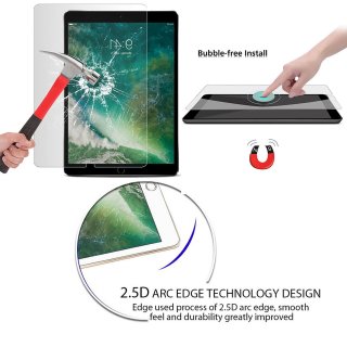 Schutz Folie Glas f&uuml;r Apple iPad Pro 2017 und iPad Air 3 2019 in 10.5 Zoll 9H Schutzfolie Displayschutz Anti-Sturz Schutzfolie