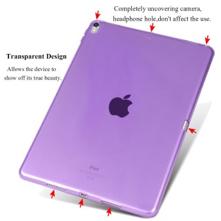 TPU Tabletschutz für Apple iPad Pro 2017 und iPad Air 3 2019 in 10.5 Zoll Hülle Flexibles Silikoncase (Lila)