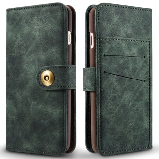 Schutzhülle für Apple iPhone 7/8/SE2/SE3 4.7 Zoll Hülle Brieftasche mit Kartenfächern und abnehmbarer magnetischer Handy Case