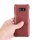 Etui für Samsung Galaxy S8 5.8 Zoll Hülle mit 2 Kartenfächern Hardcase in Leder-Optik Soft Touch Handy Schutzhülle Phone Case