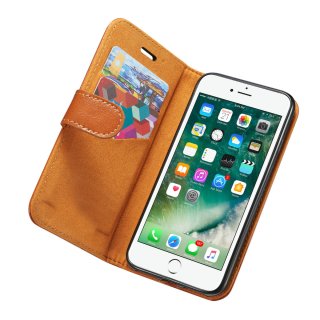 Hülle für Apple iPhone 7 4.7 Zoll aufklappbare Hülle Book Style Hardcase Cover in Leder-Optik verschließbare Handy Schutzhülle