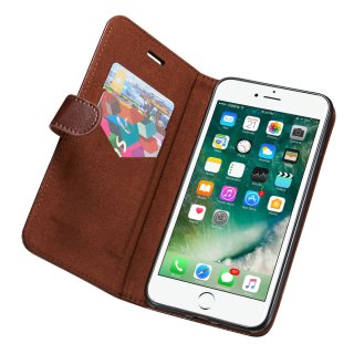 Schutzhülle für Apple iPhone 7 Plus 5.5 Zoll aufklappbare Hülle Book Style Hardcase Cover in Leder-Optik verschließbares Handy Case
